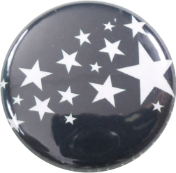 Stars Button white-black